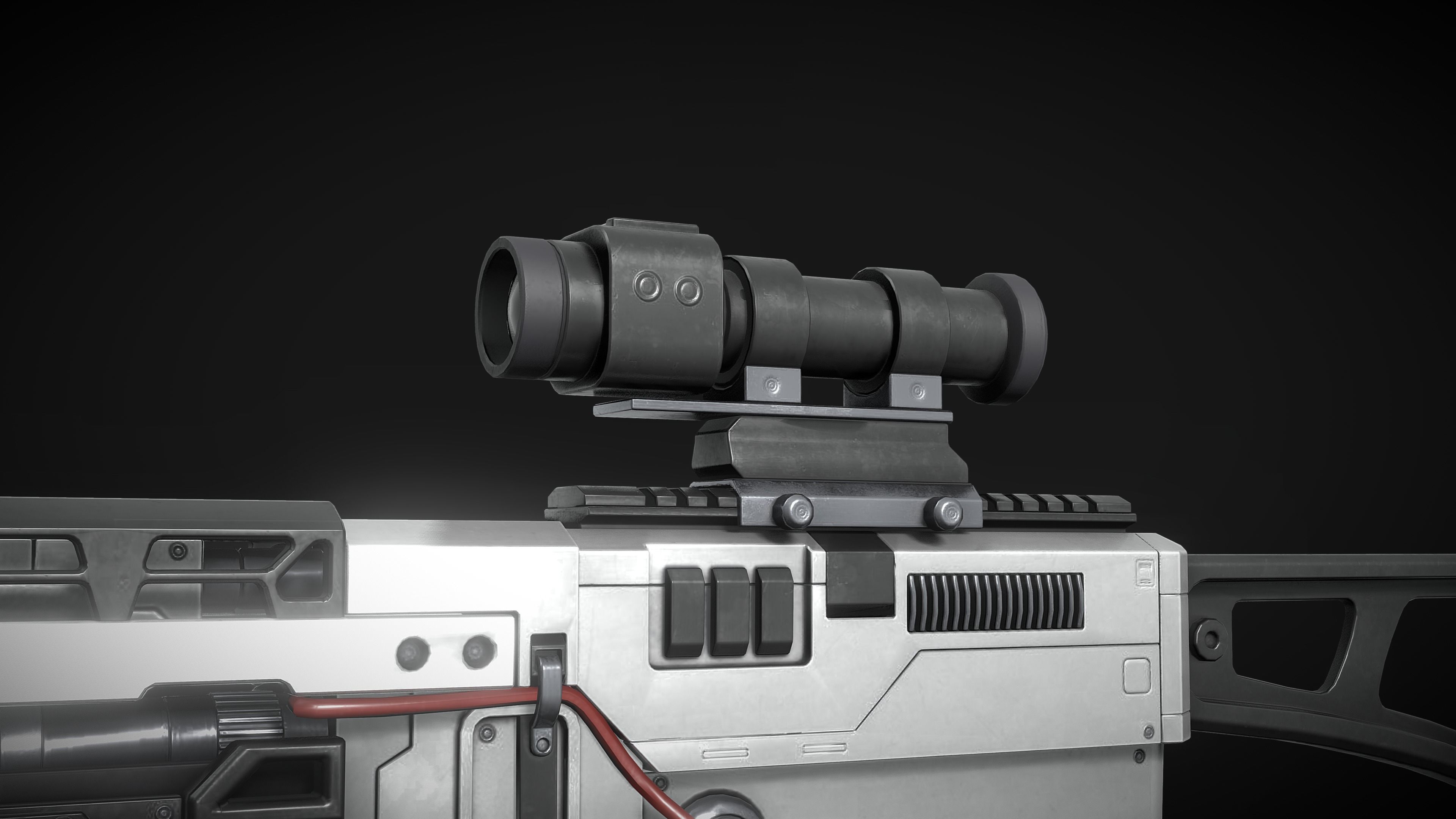 Sci-Fi Assault Rifle Artemis Goblin Low-poly 3D model_2