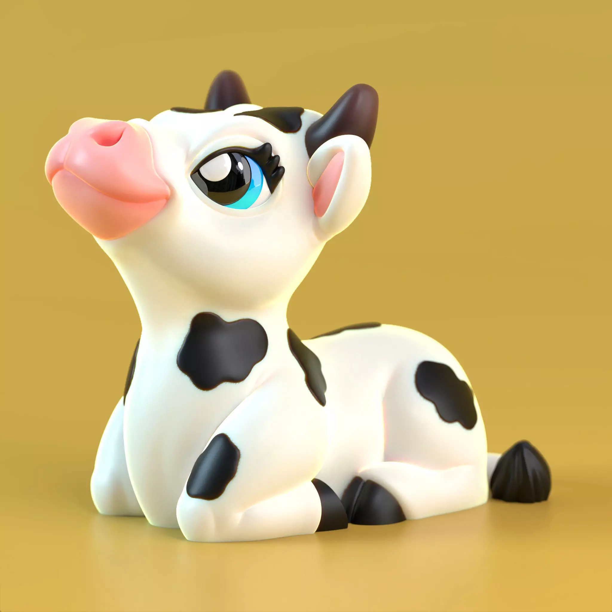 CUTE COW NO SUPPORTS 3D print model