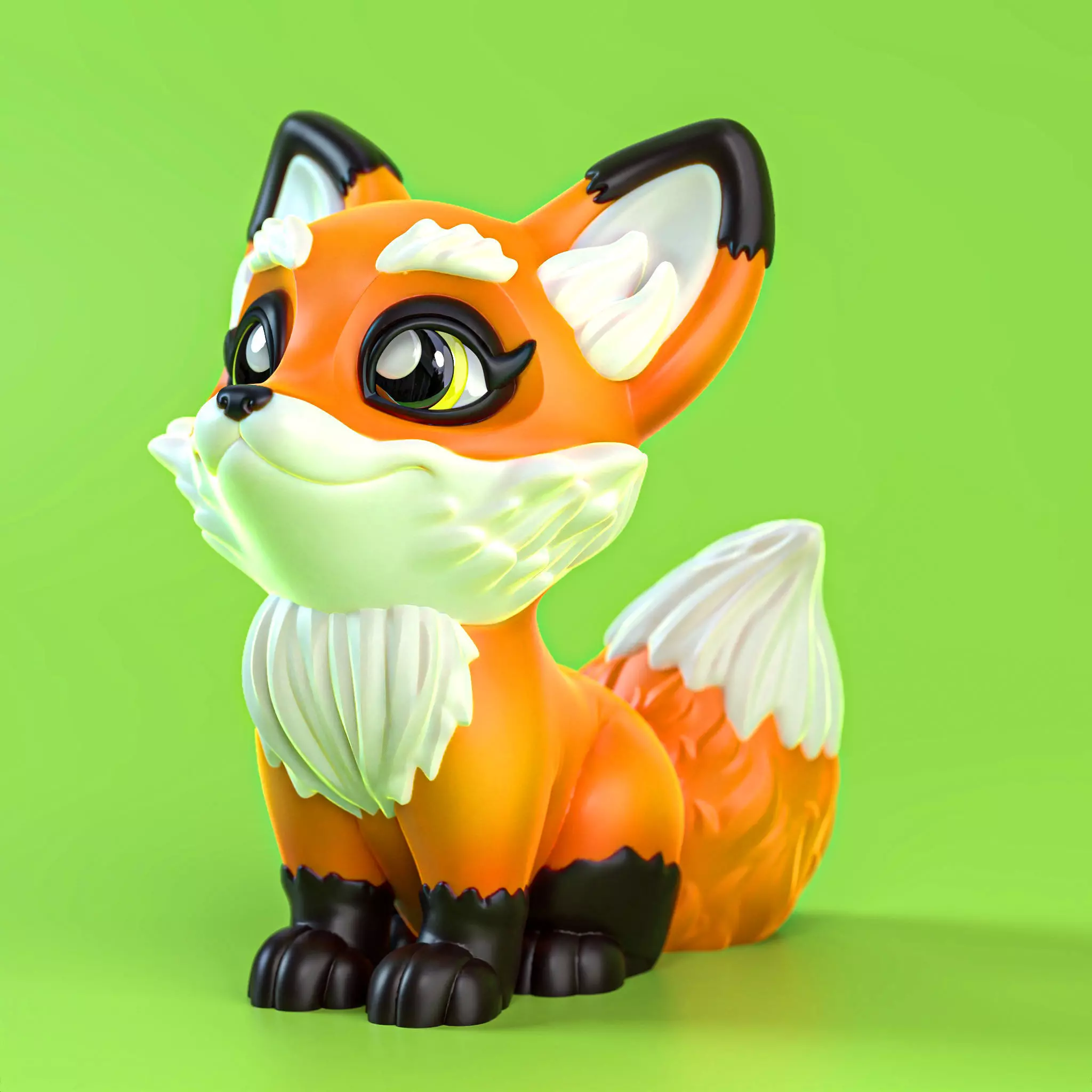 CUTE FOX NO SUPPORTS 3D print model