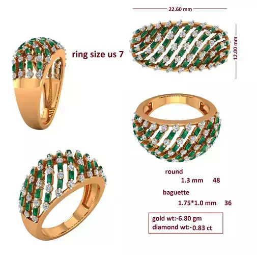 Diamond Ring for Women 3D print model