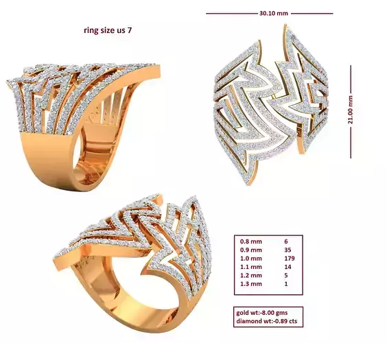 Diamond Ring for Women 3D print model