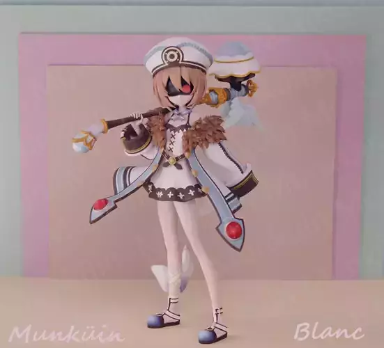 Fan Art - Blanc  3D print model
