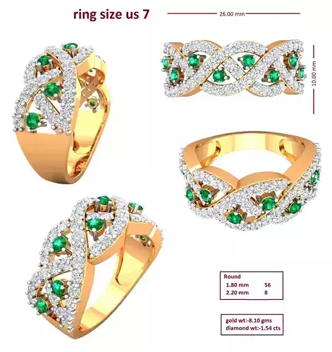 Diamond Ring for Women 3D print model