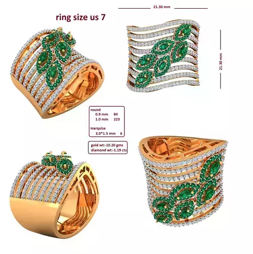 Diamond Ring for Women 3D print model