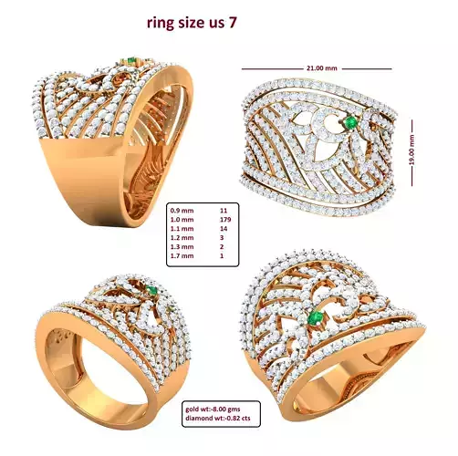 Diamond Ring for Women 3D print model