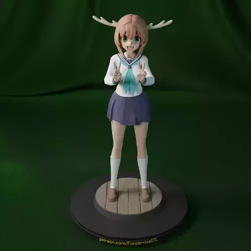 Shikanoko Noko meme deer girl 3D print model