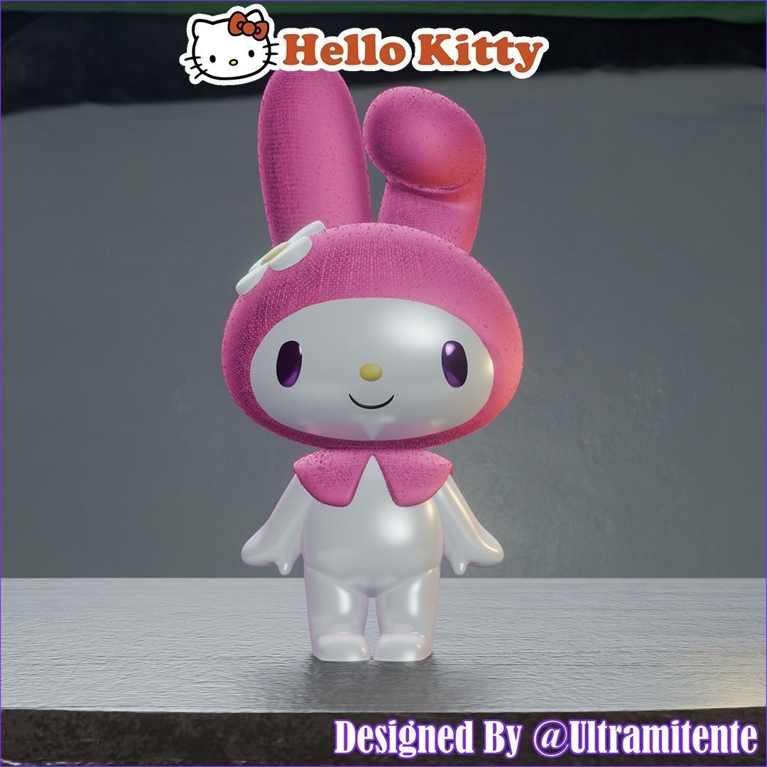 SANRIO PACK I X4 Kitty - My Melody - Kuromi - Cinnamoroll 3D print model_7