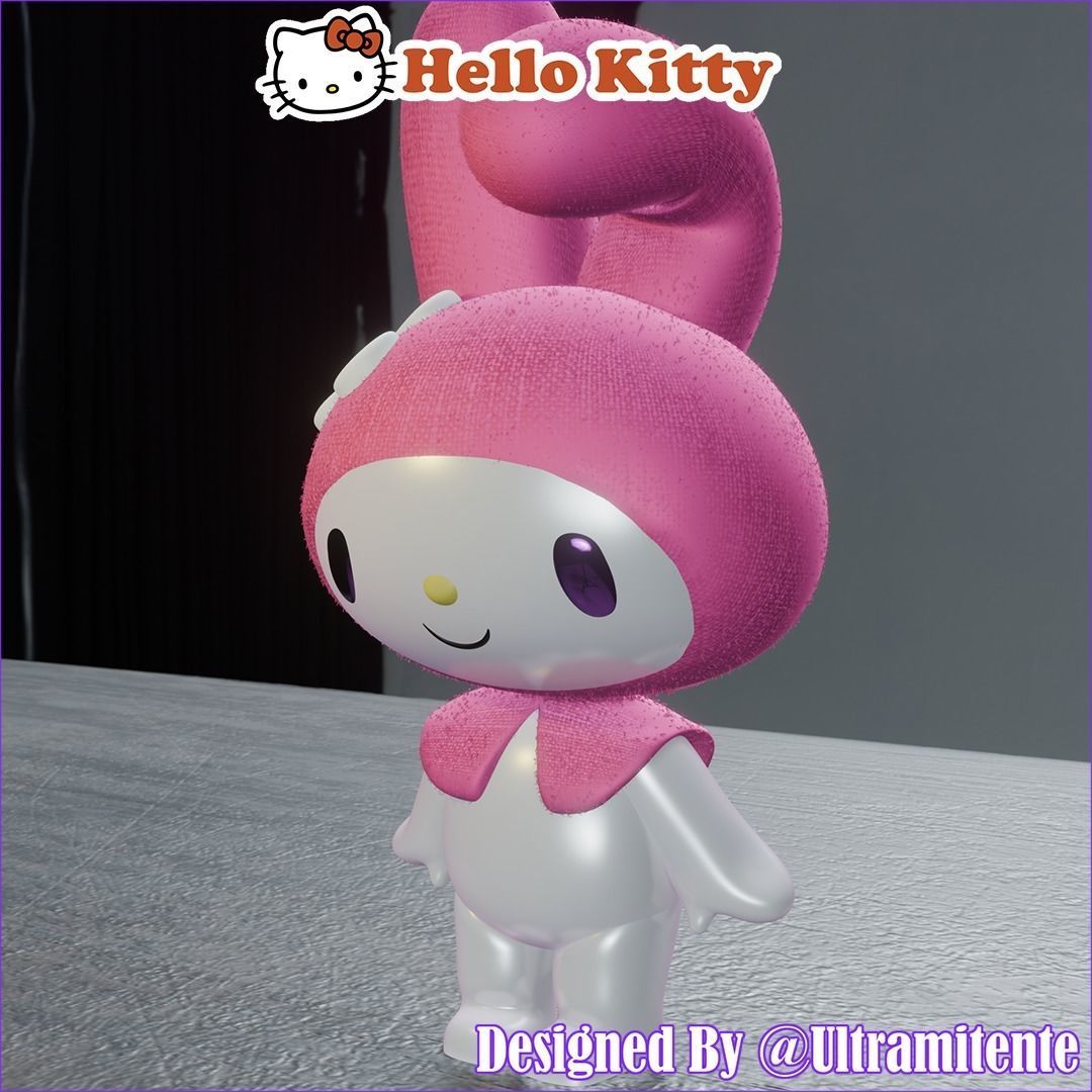 SANRIO PACK I X4 Kitty - My Melody - Kuromi - Cinnamoroll 3D print model_8