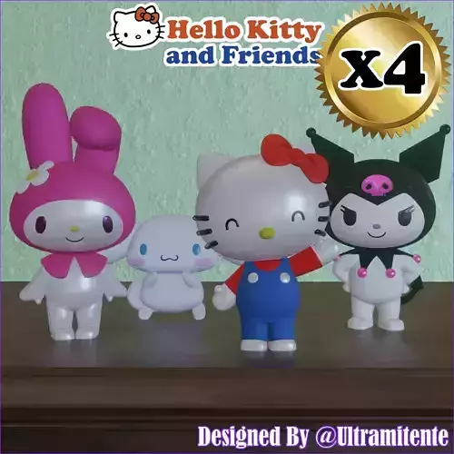 SANRIO PACK I X4 Kitty - My Melody - Kuromi - Cinnamoroll