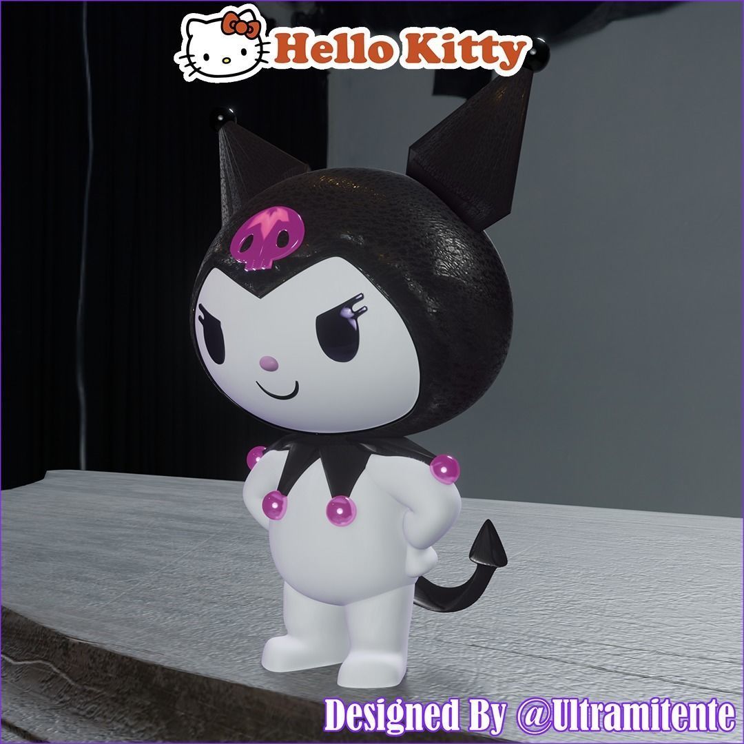 SANRIO PACK I X4 Kitty - My Melody - Kuromi - Cinnamoroll 3D print model_10