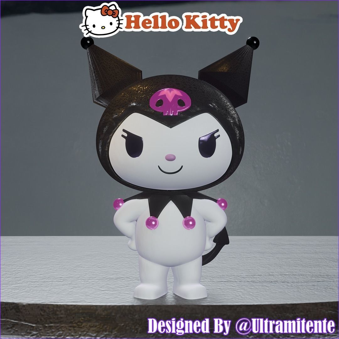 SANRIO PACK I X4 Kitty - My Melody - Kuromi - Cinnamoroll 3D print model_9