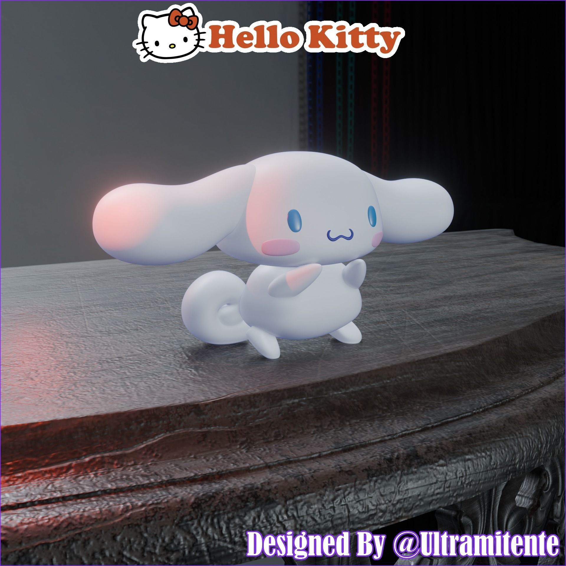 SANRIO PACK I X4 Kitty - My Melody - Kuromi - Cinnamoroll 3D print model_12