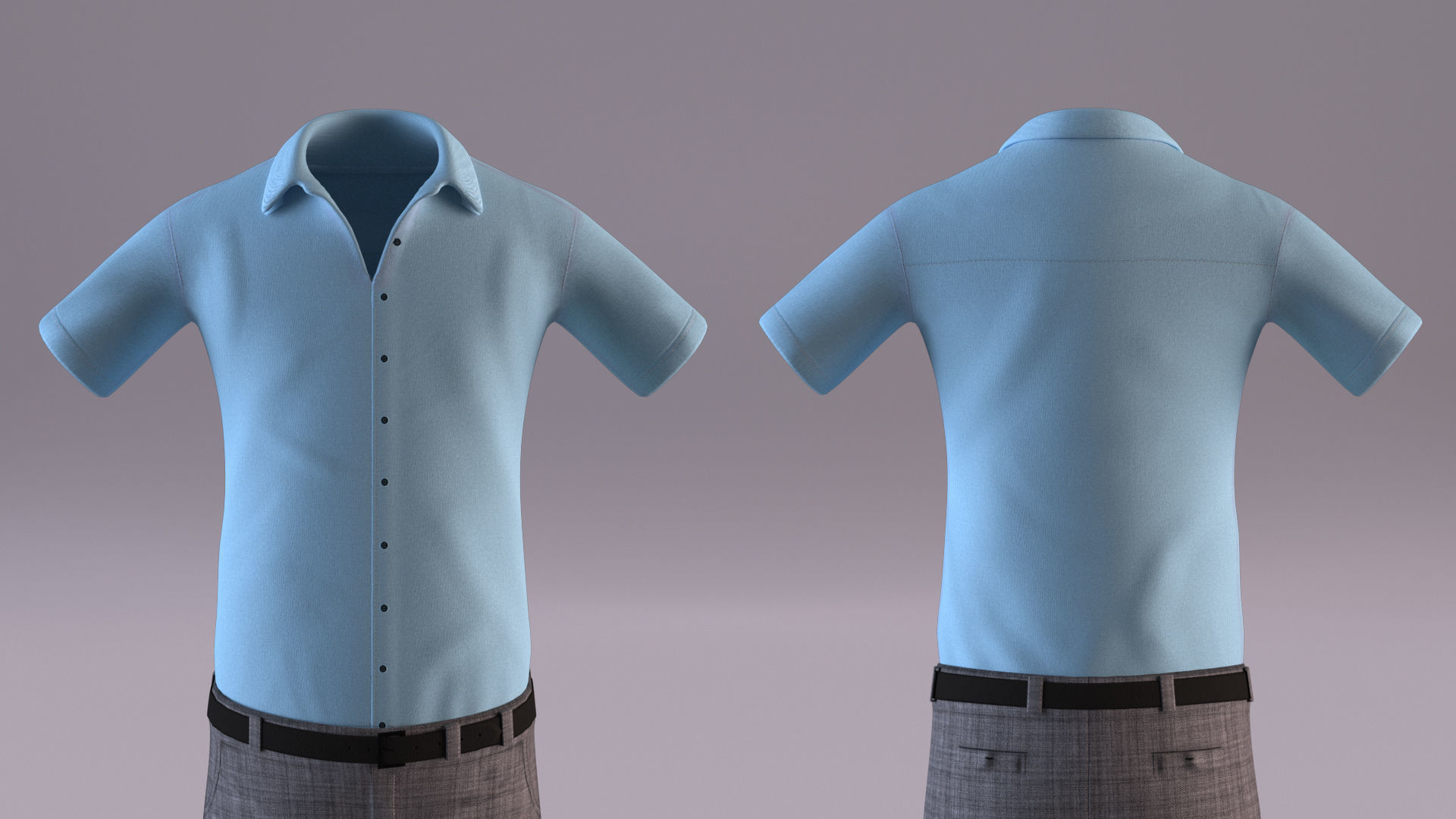 Cartoon Old Man Rigged - Blender Low-poly 3D model_12