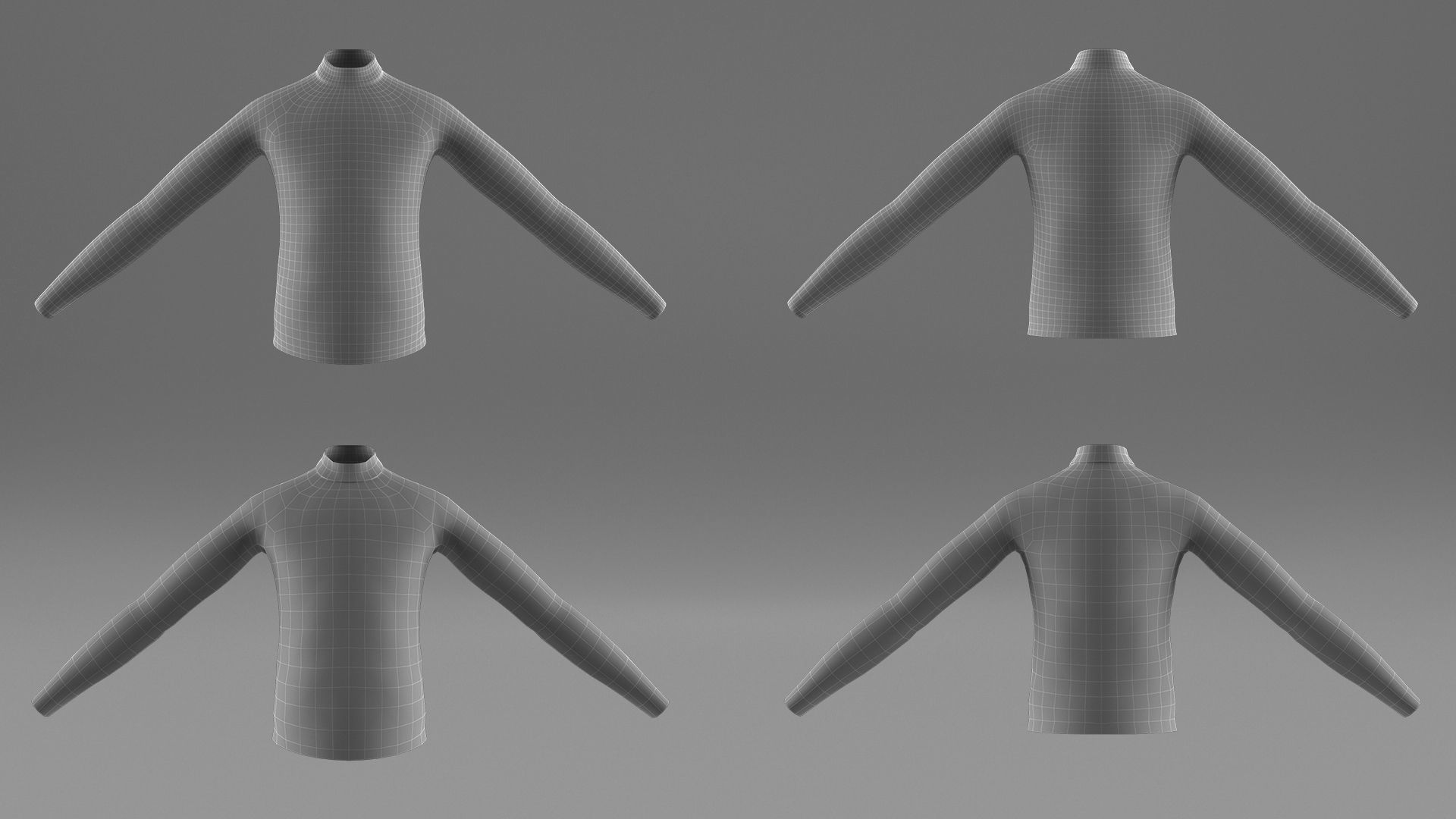 Cartoon Old Man Rigged - Blender Low-poly 3D model_22