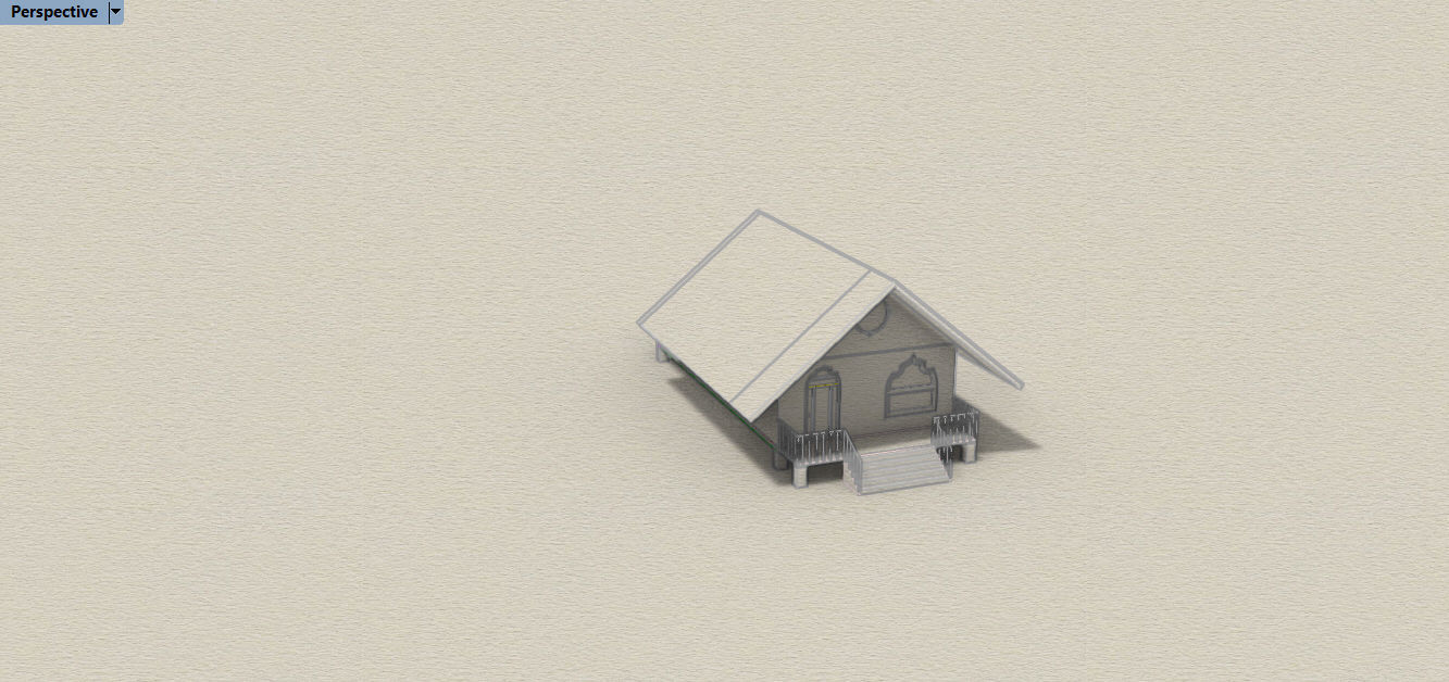 a small simple countryside home Free 3D model_1