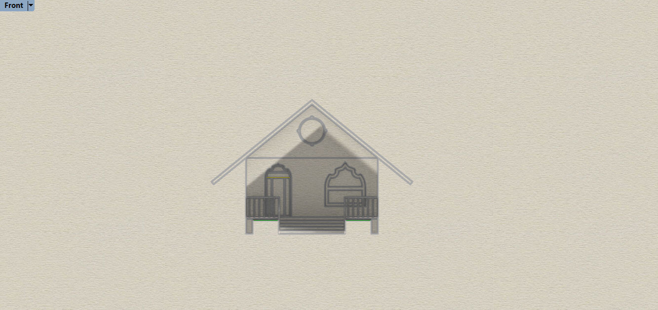 a small simple countryside home Free 3D model_3