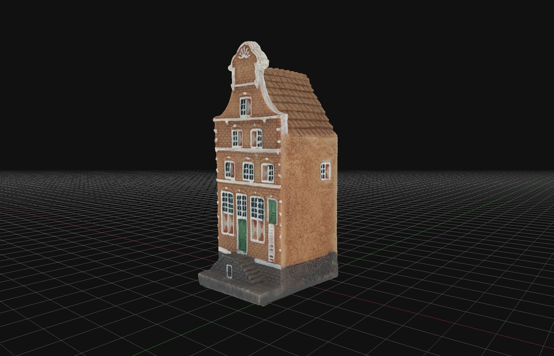House 6 old hand made stone house based of off Amsterdam 3D model_1