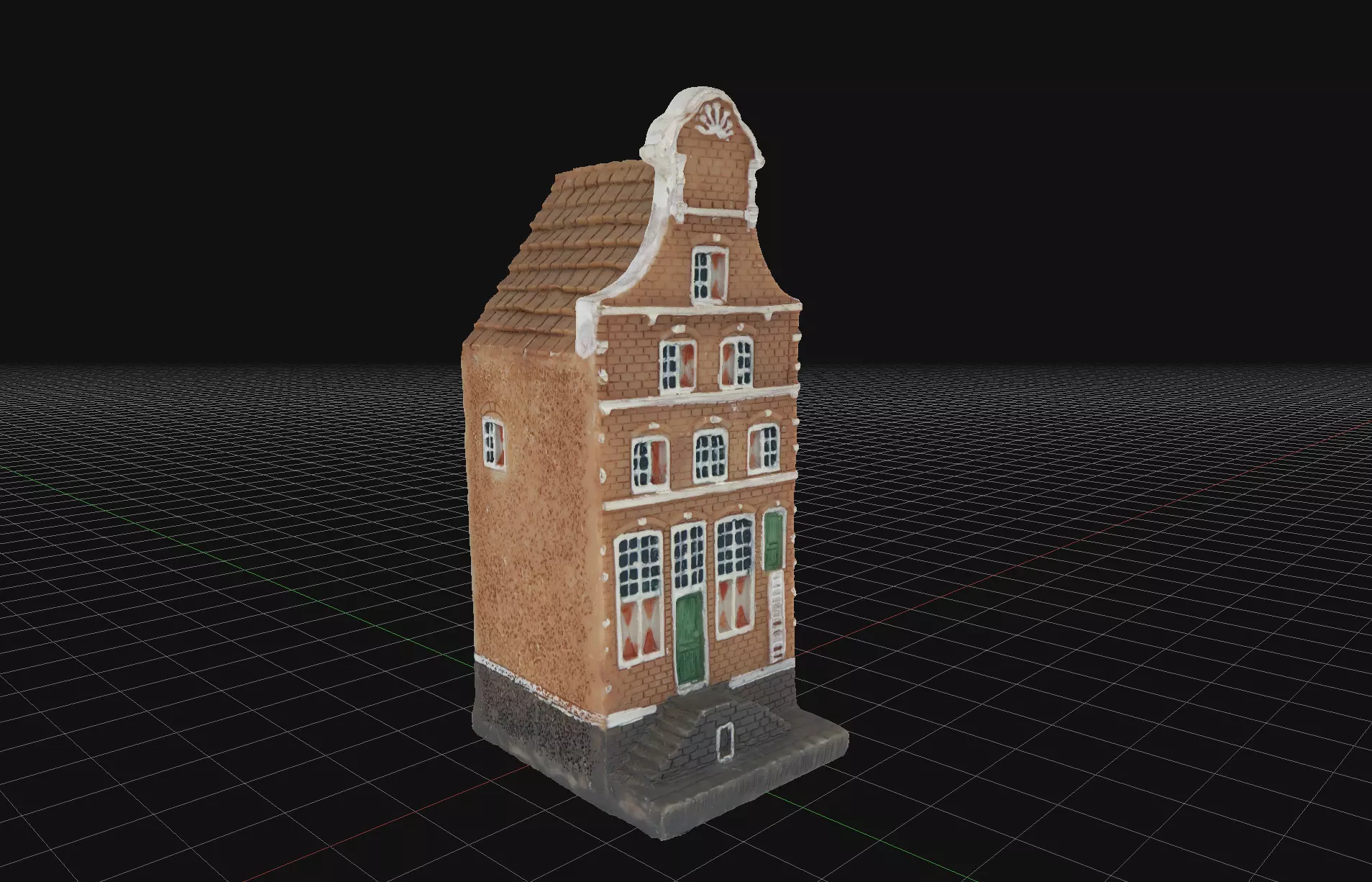 House 6 old hand made stone house based of off Amsterdam 3D model_0