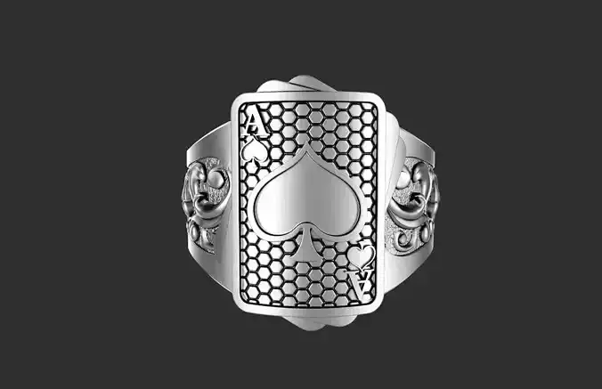 Poker card ring 3D print model