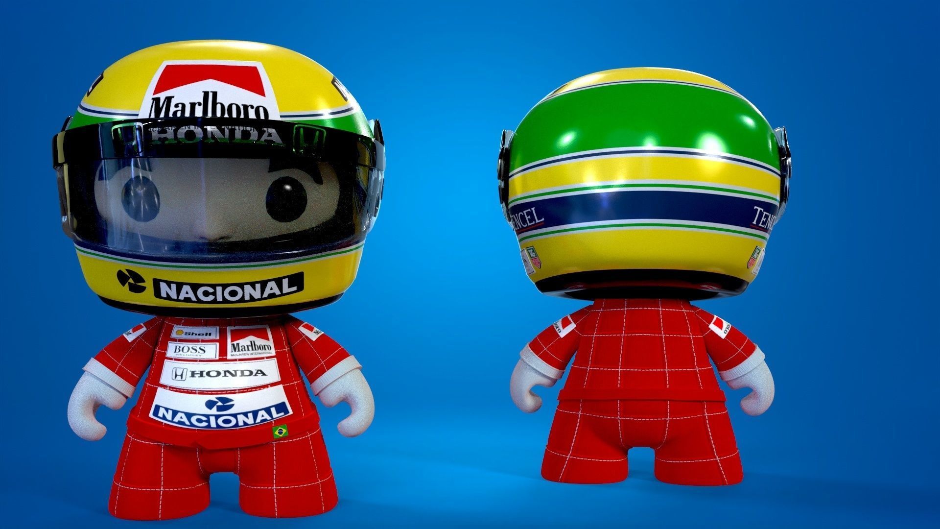 Ayrton Senna Munny 3D print model_2