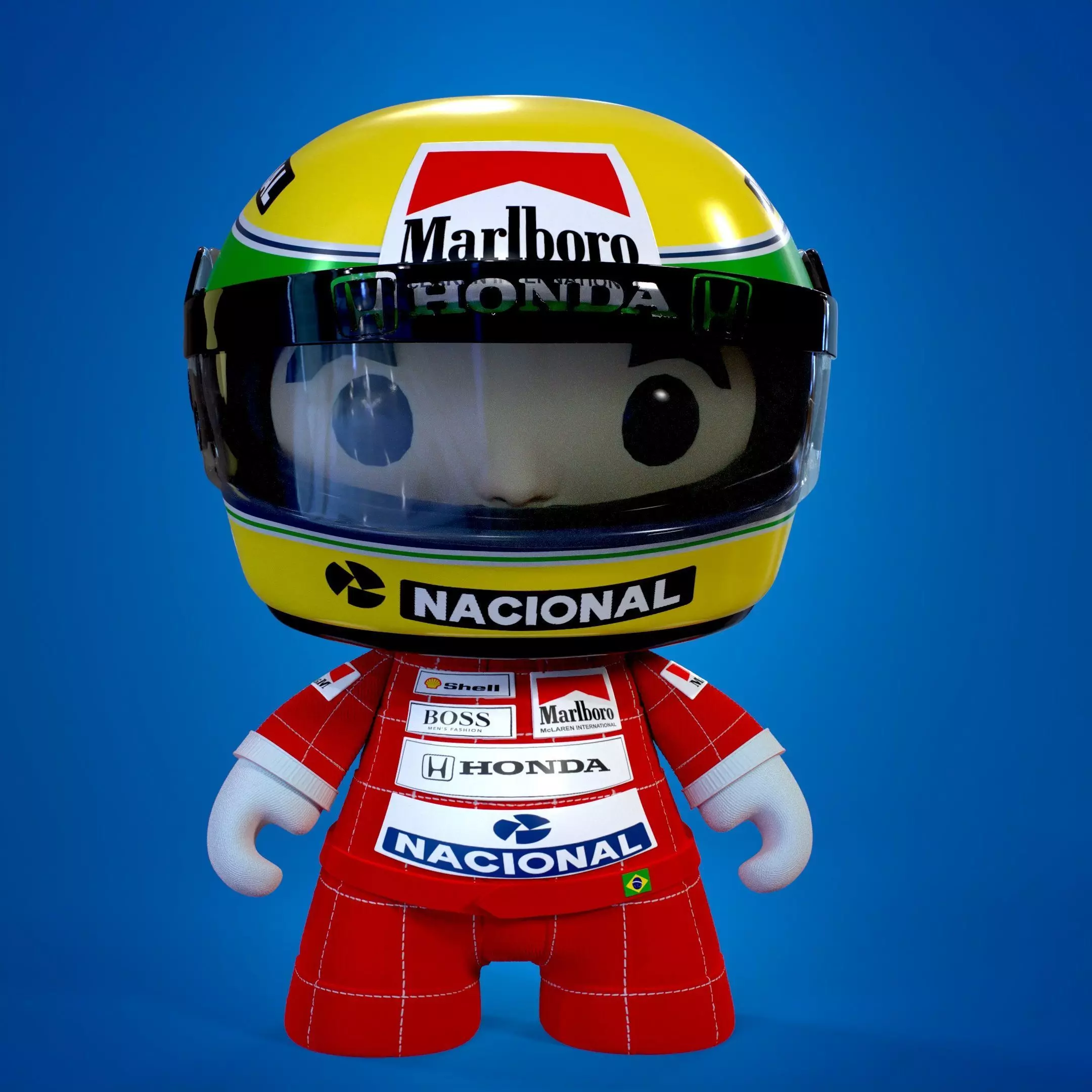 Ayrton Senna Munny 3D print model_0