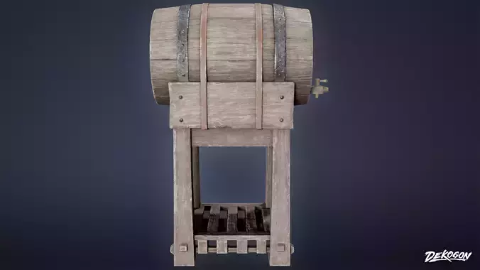 MEDIEVAL - Mead Holder 01 - LOW POLY