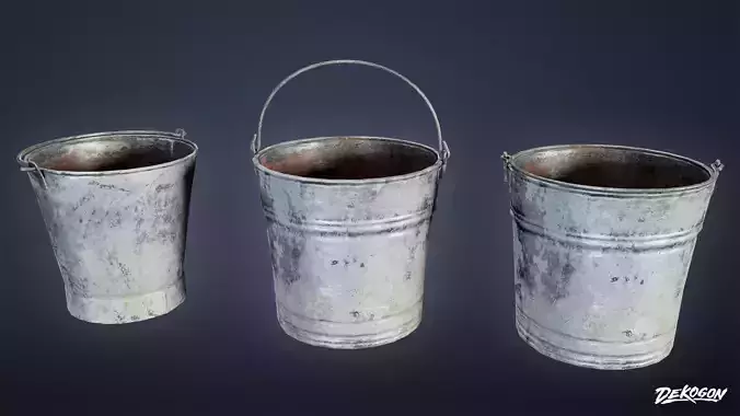 MEDIEVAL - Metal Bucket 01 - LOW POLY