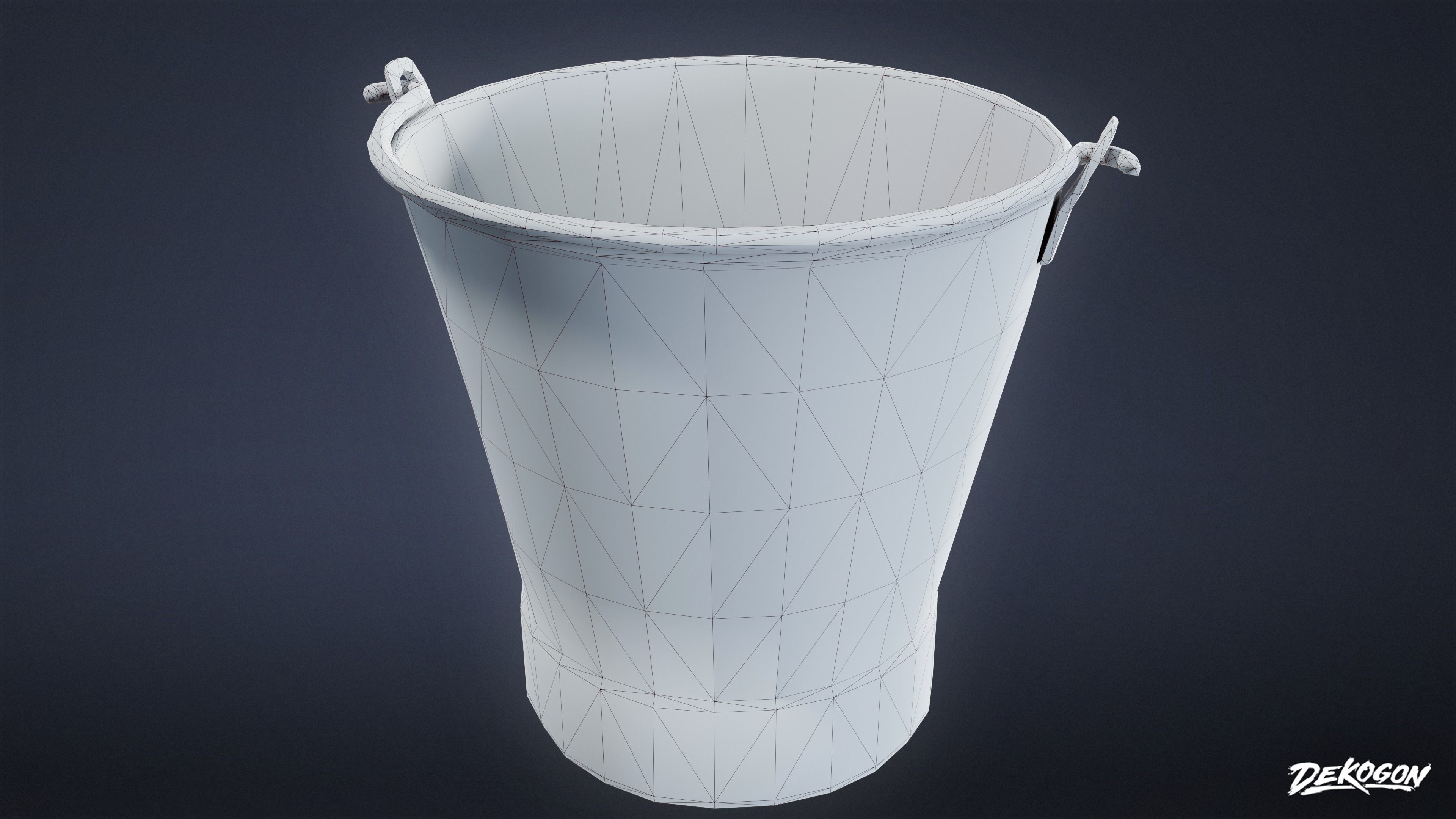 MEDIEVAL - Metal Bucket 01 - LOW POLY Low-poly 3D model_16