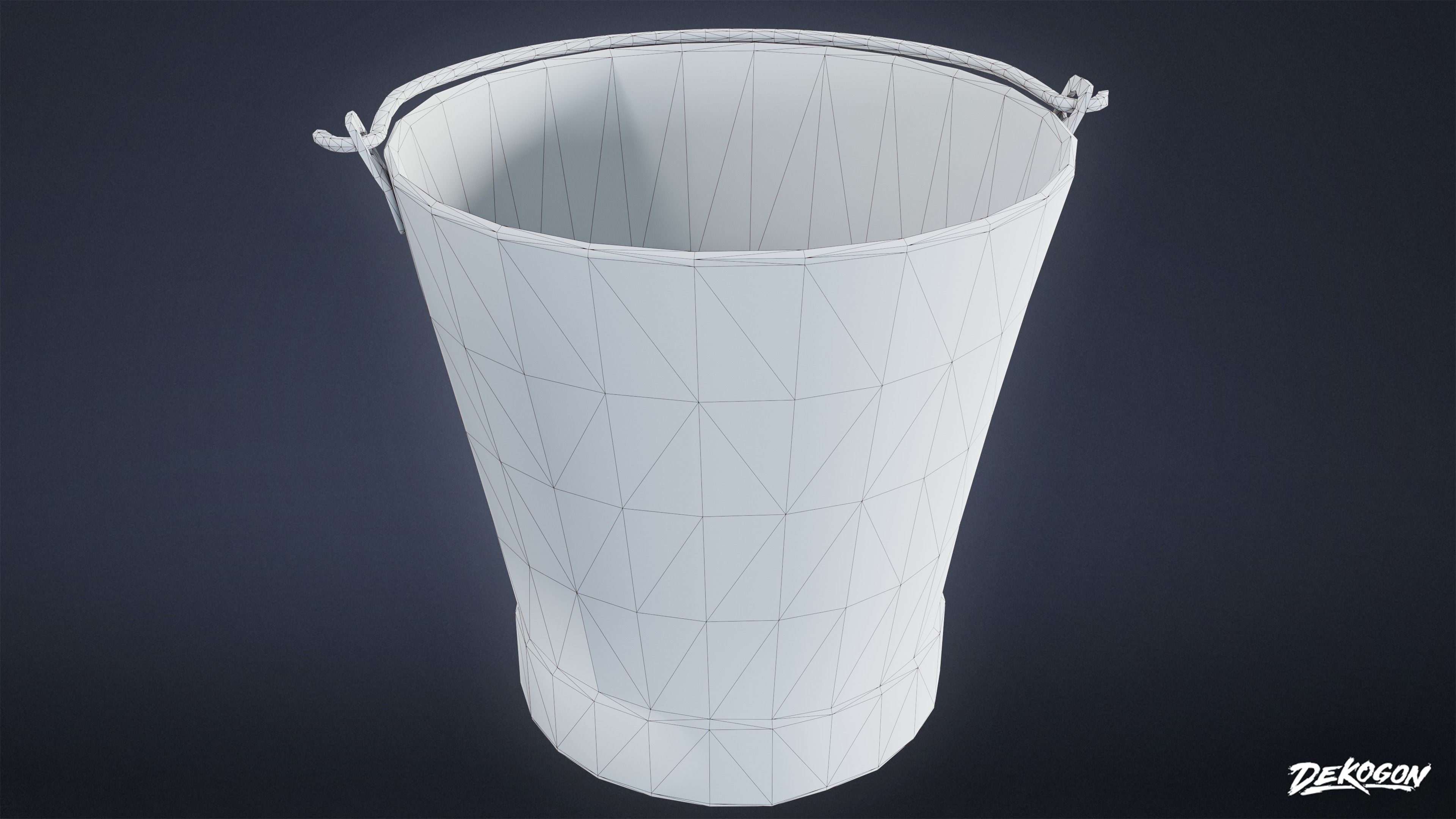 MEDIEVAL - Metal Bucket 01 - LOW POLY Low-poly 3D model_18