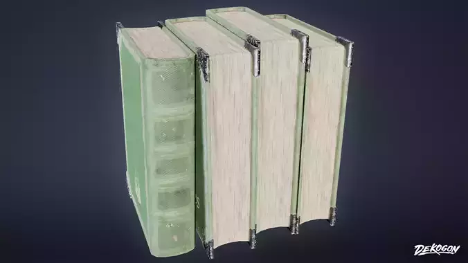 MEDIEVAL - Old Style Books 01 - LOW POLY