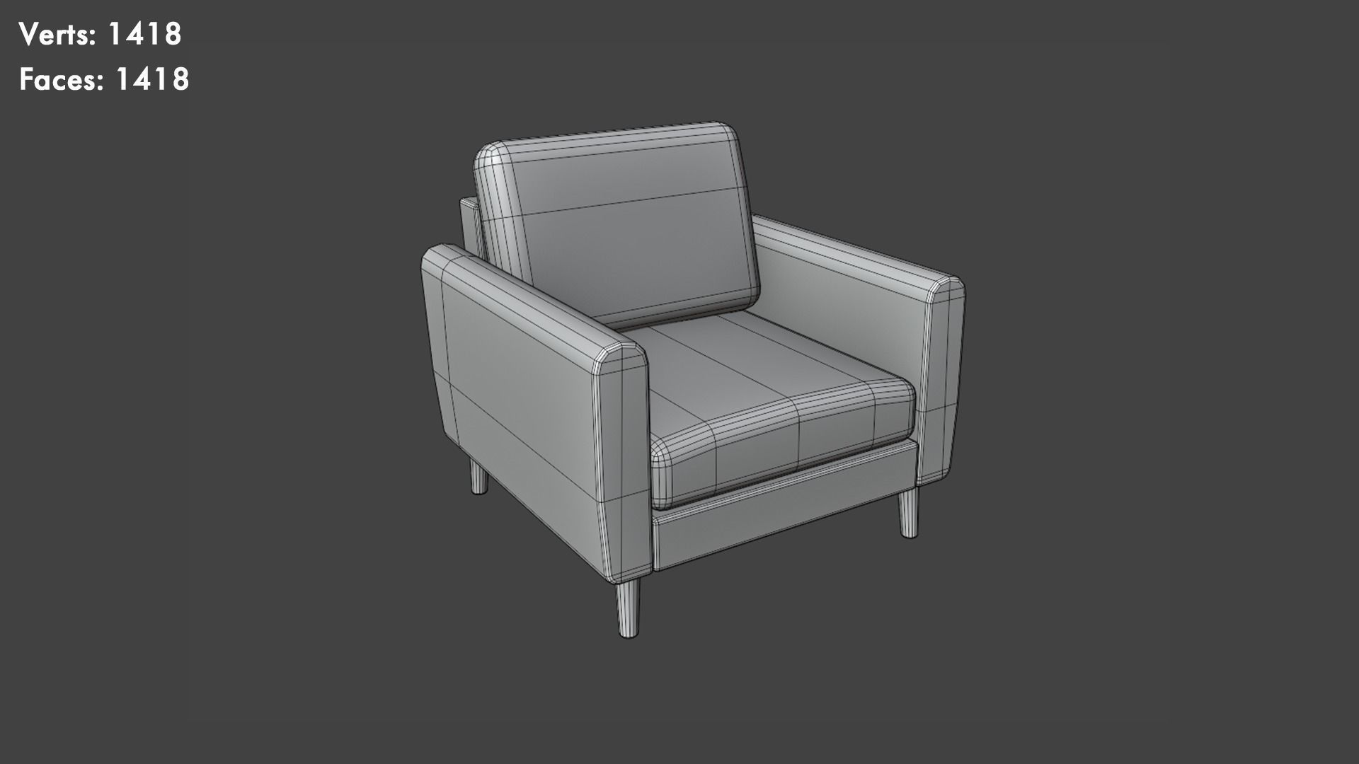 Low Poly Chairs Pack Low-poly 3D model_23