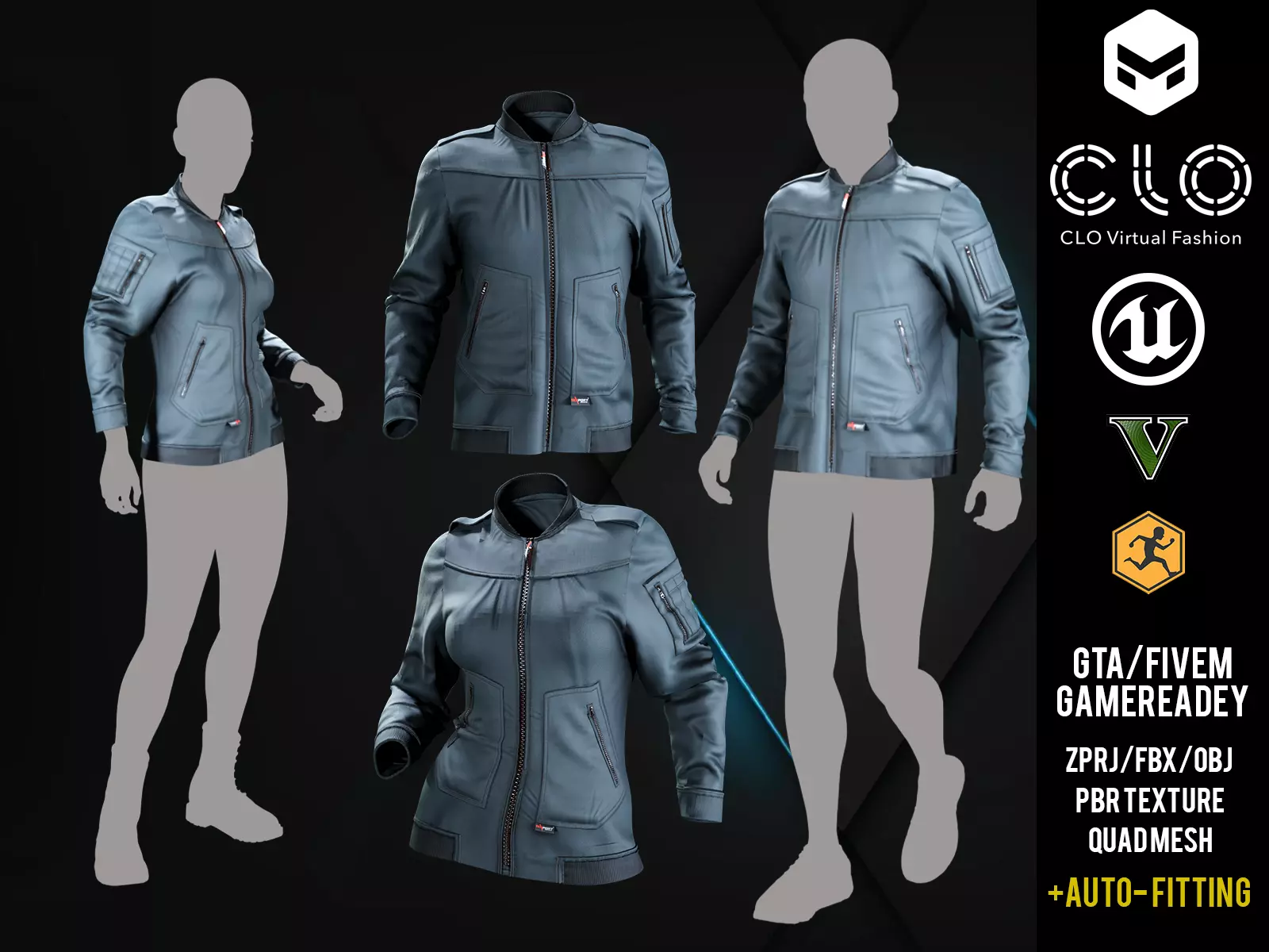 TEXPORT Leader Fleece Innenjacke  - Marvelous Men - Women 3D model_0
