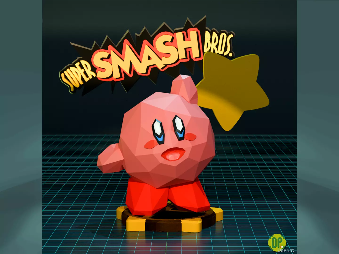 KIRBY - From Super Smash Bros 64 - Printable 3D print model_0