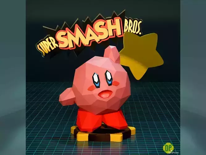 KIRBY - From Super Smash Bros 64 - Printable 3D print model