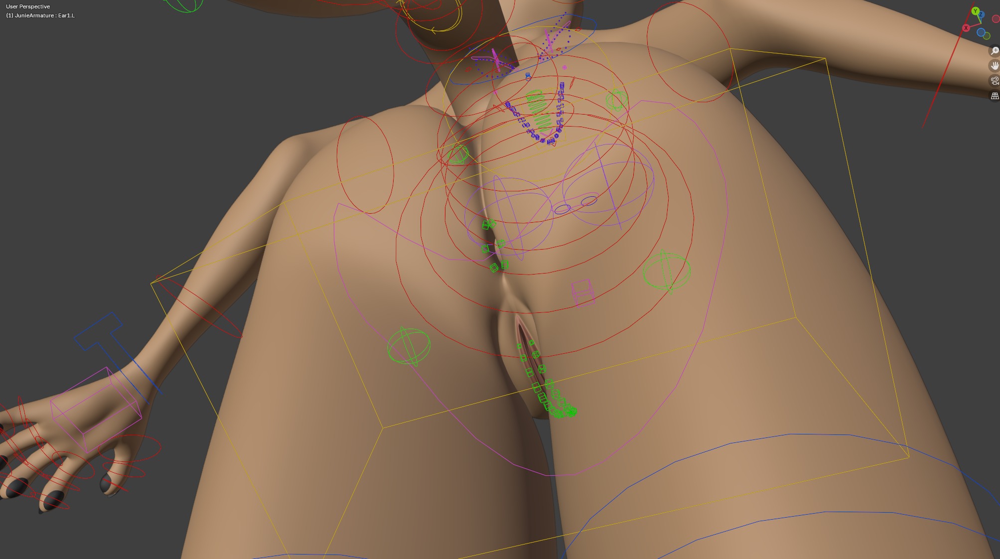 Junie Anthro Fox Low-poly 3D model_40