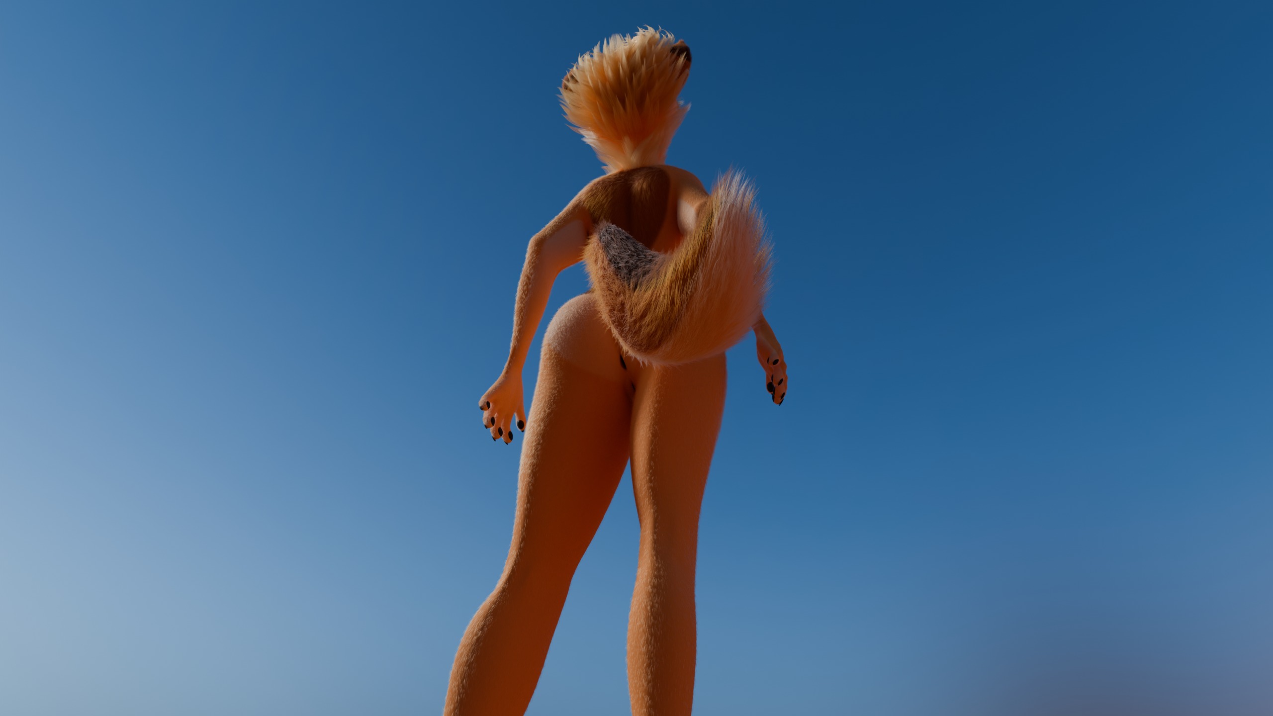 Junie Anthro Fox Low-poly 3D model_21