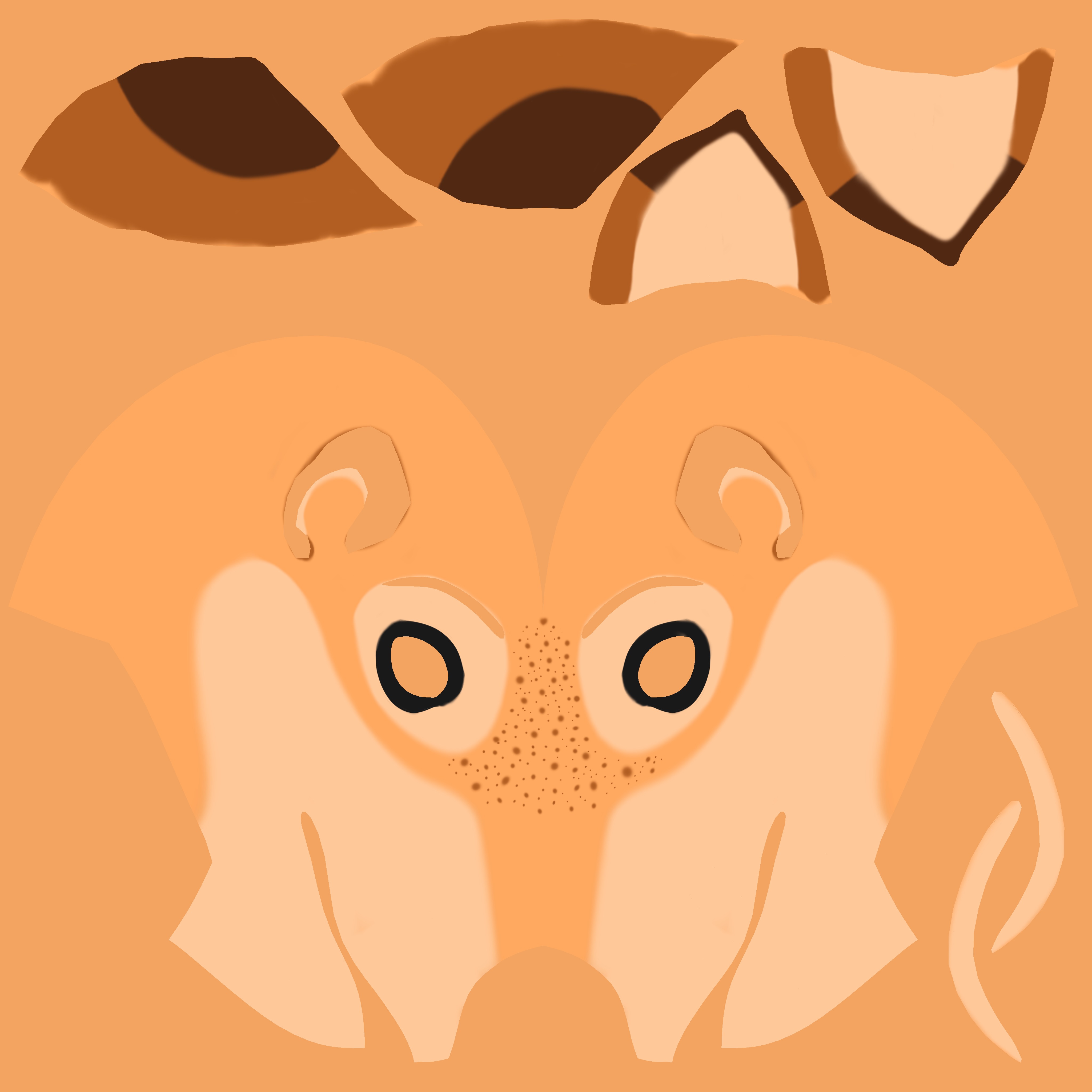 Junie Anthro Fox Low-poly 3D model_68