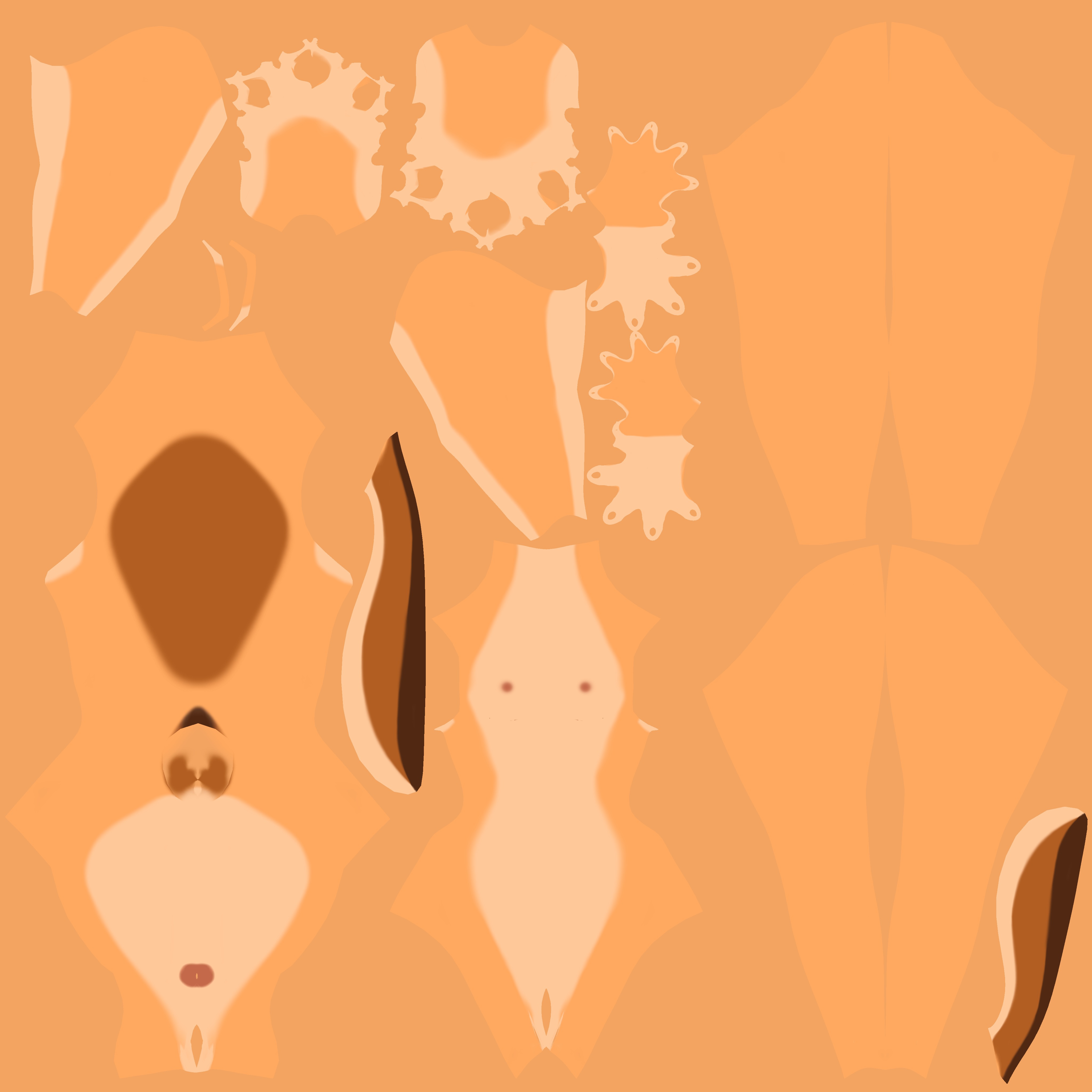 Junie Anthro Fox Low-poly 3D model_69