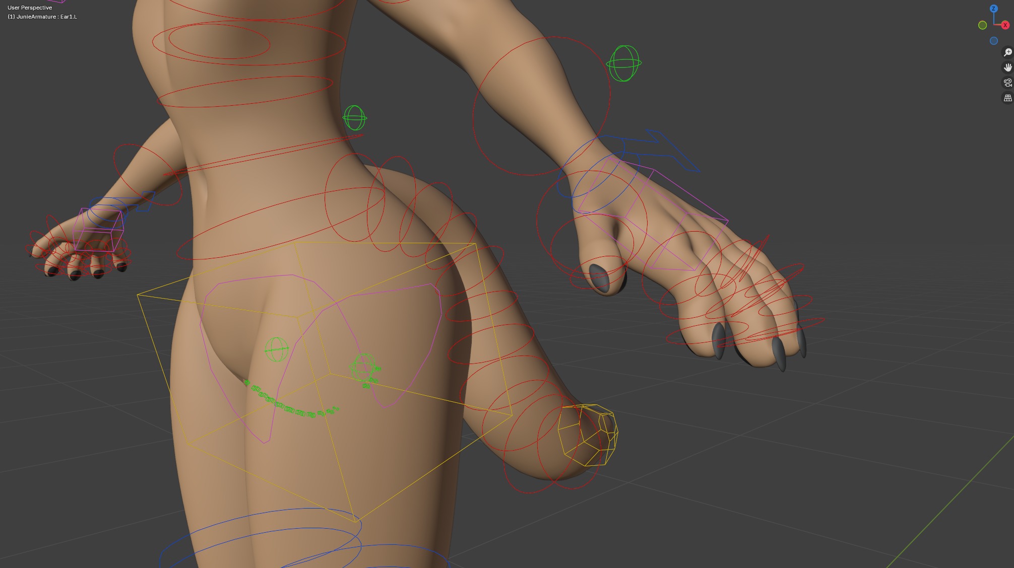 Junie Anthro Fox Low-poly 3D model_41