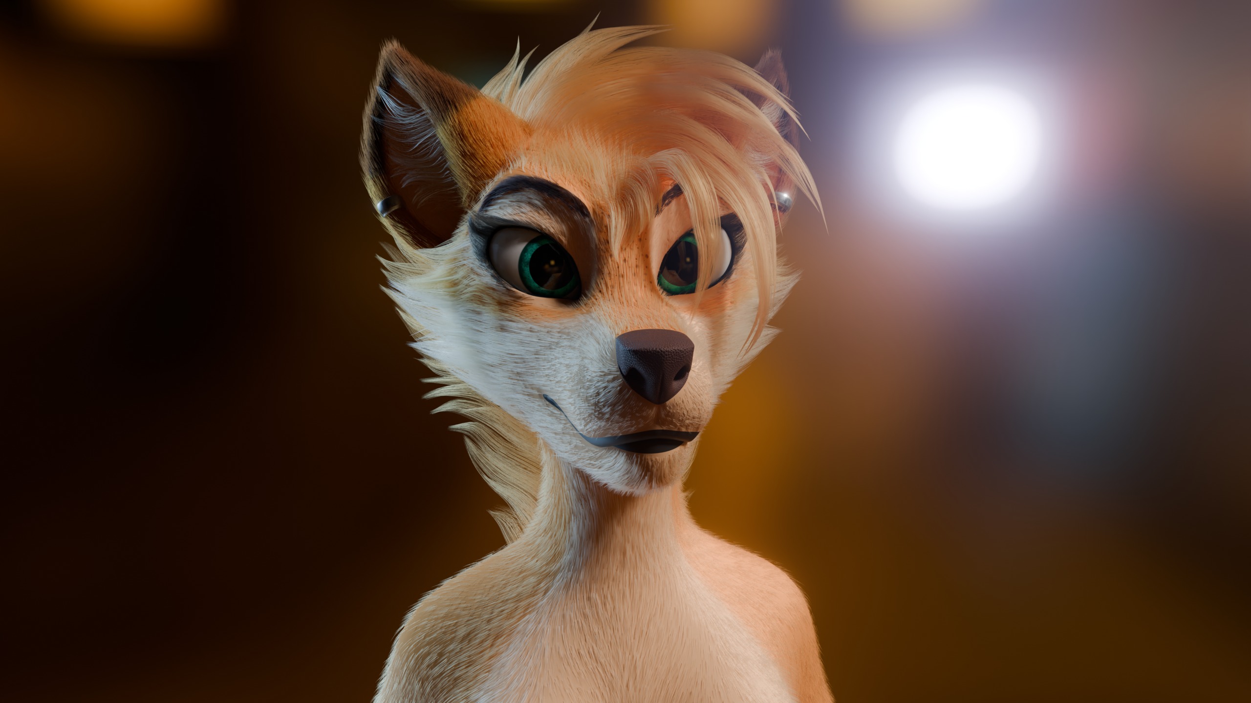 Junie Anthro Fox Low-poly 3D model_30