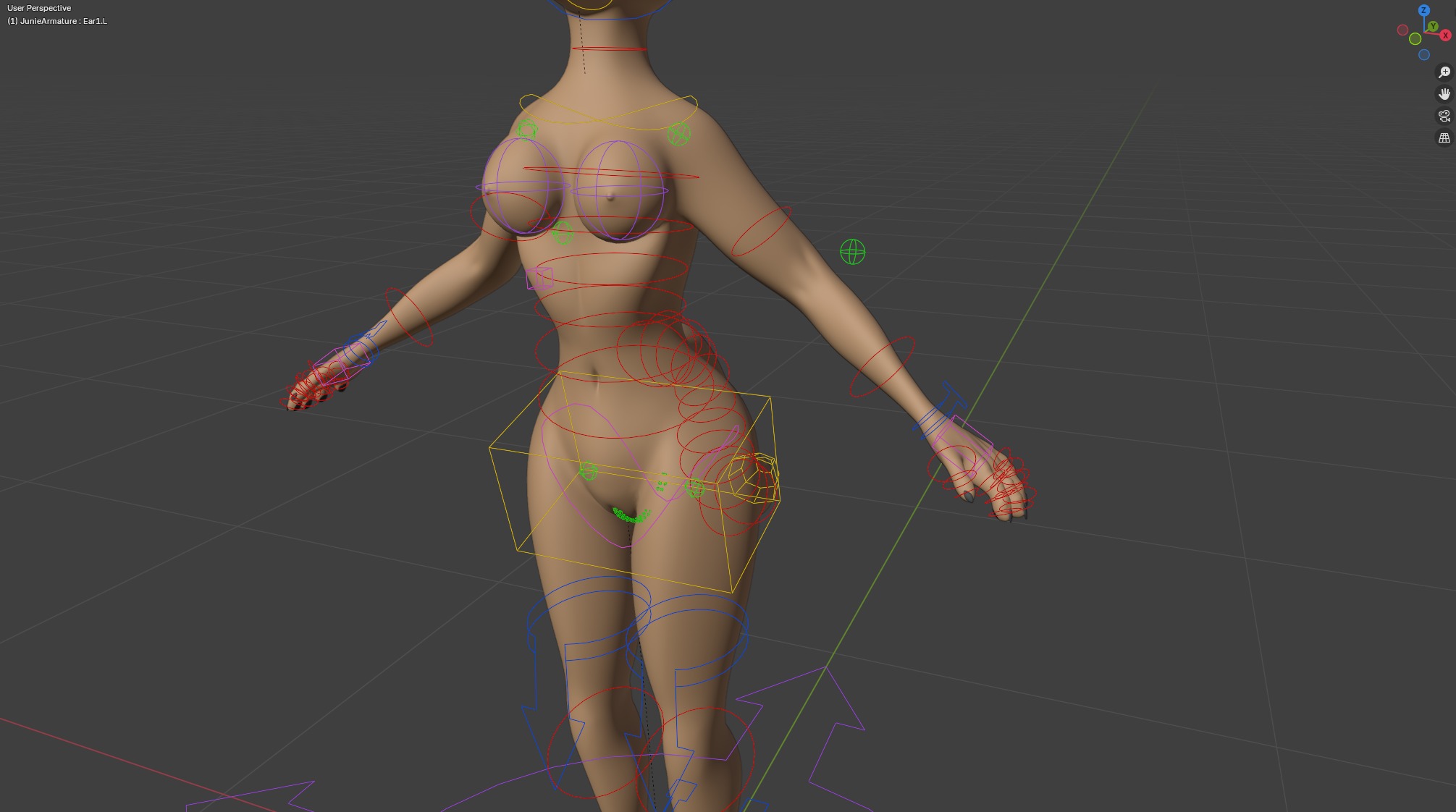 Junie Anthro Fox Low-poly 3D model_38