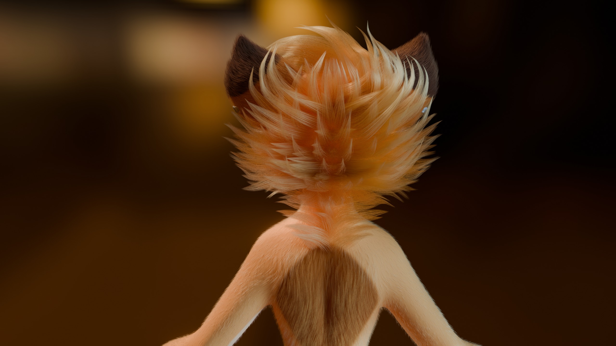 Junie Anthro Fox Low-poly 3D model_4