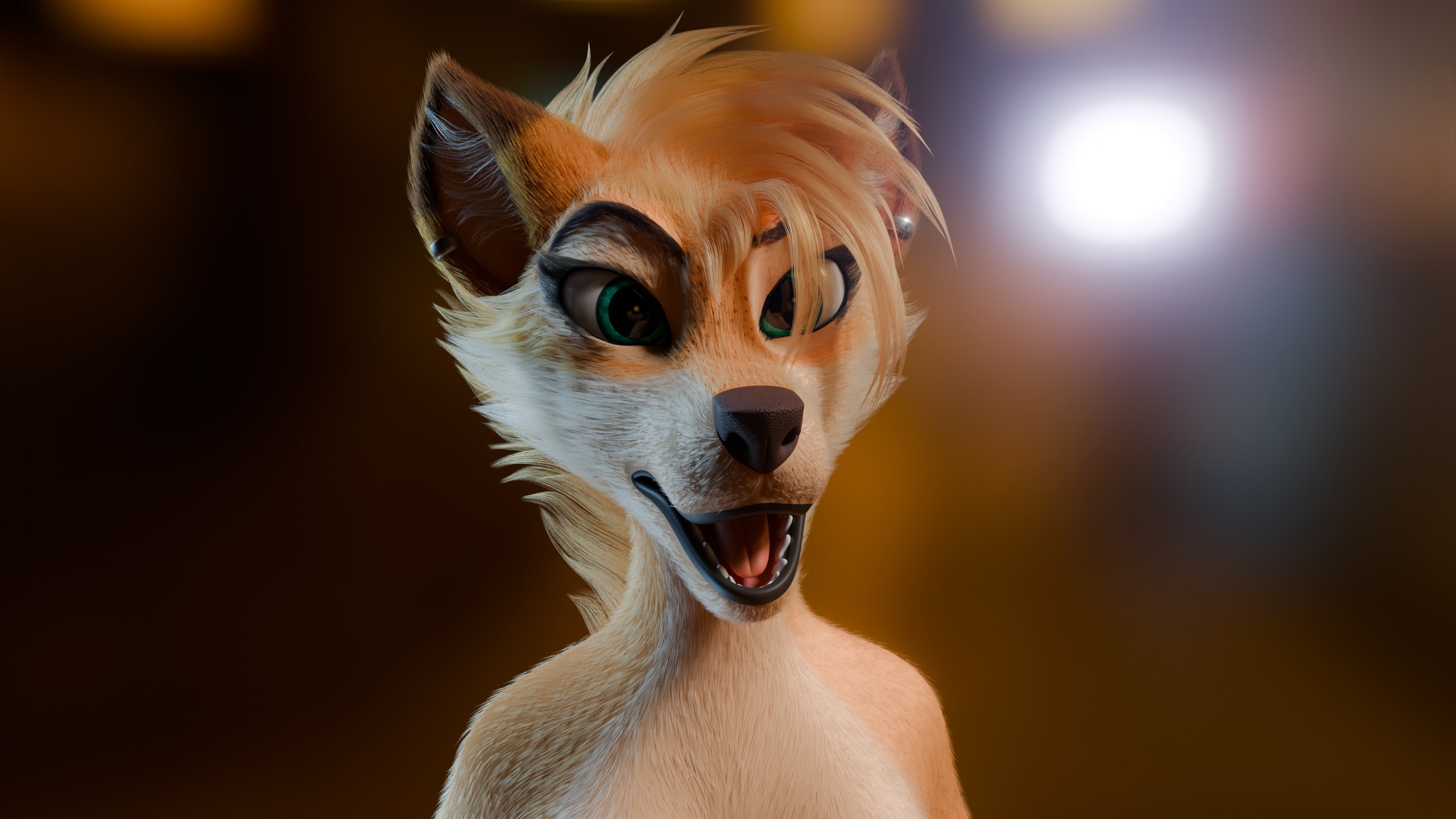 Junie Anthro Fox Low-poly 3D model_32