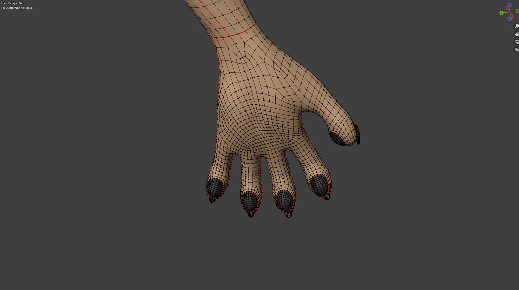 Junie Anthro Fox Low-poly 3D model_58