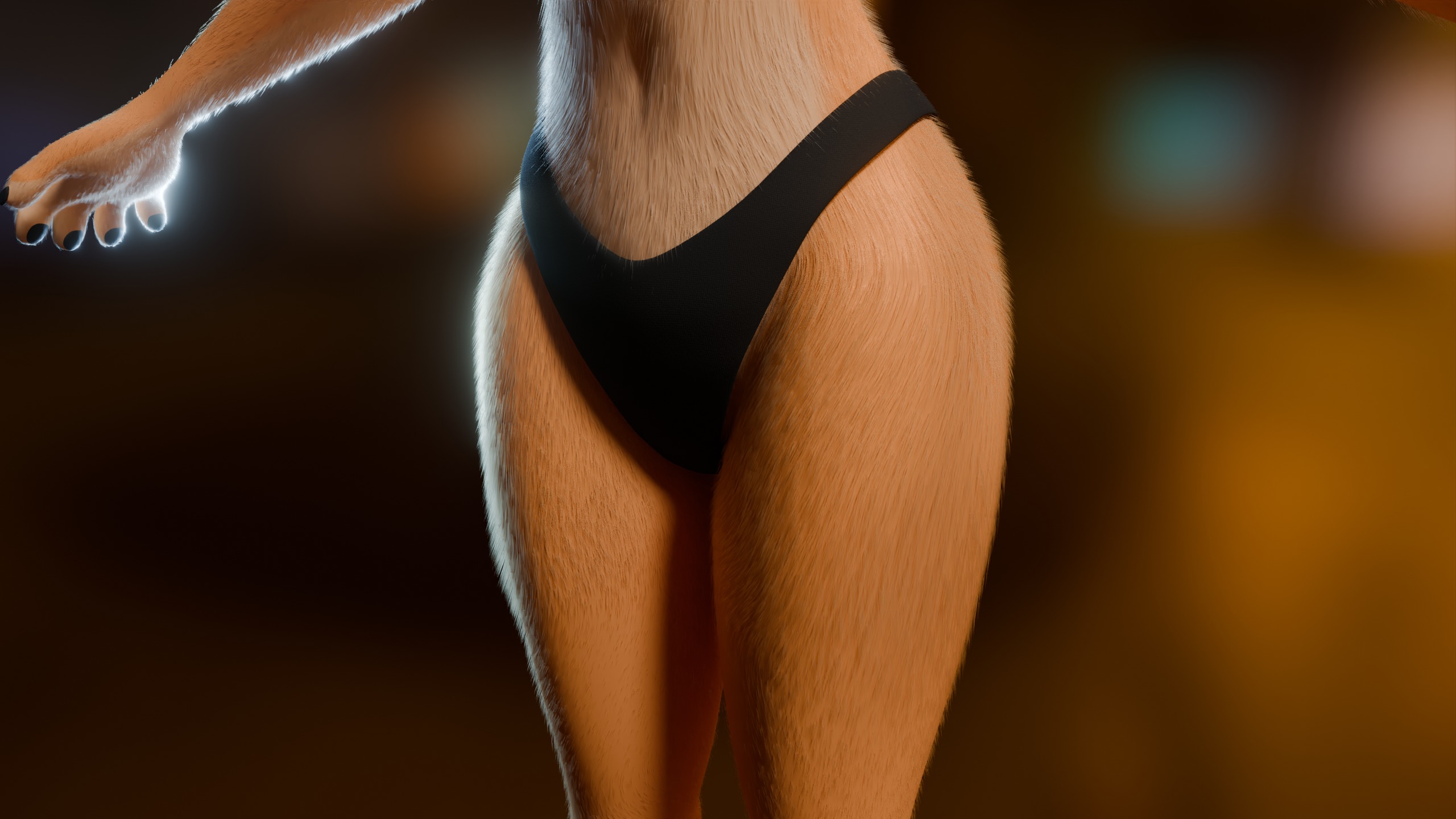 Junie Anthro Fox Low-poly 3D model_22