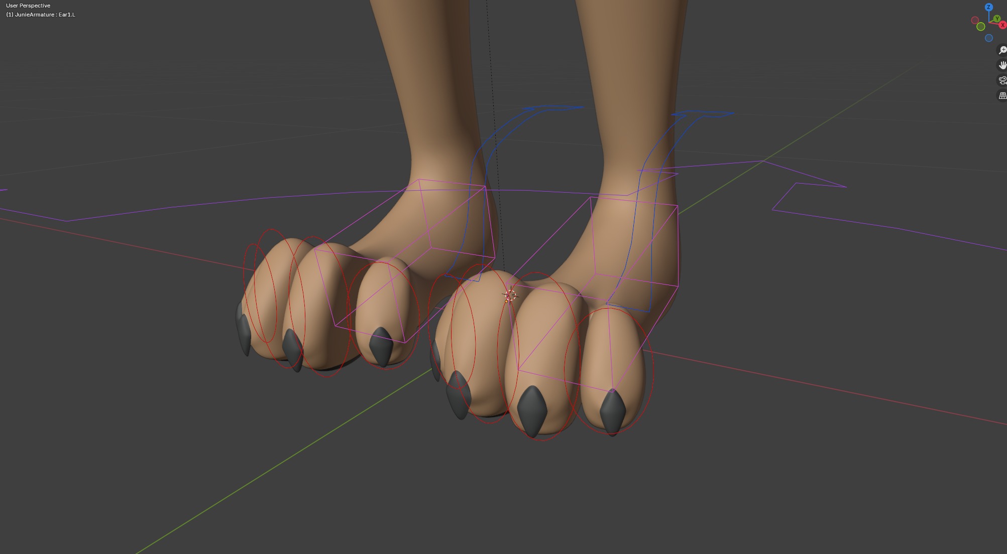 Junie Anthro Fox Low-poly 3D model_42