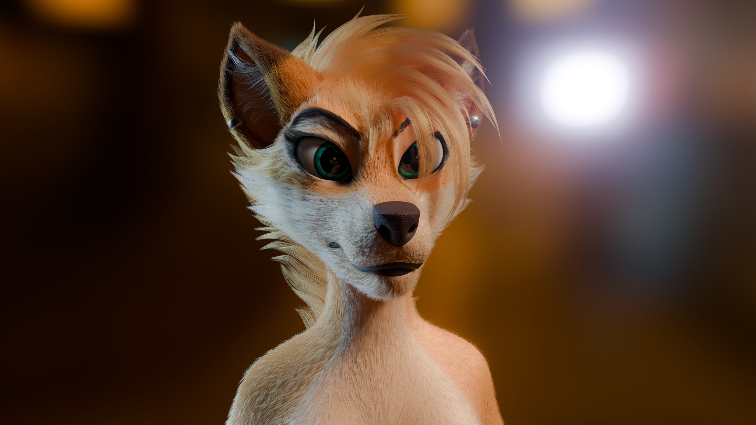 Junie Anthro Fox Low-poly 3D model_31