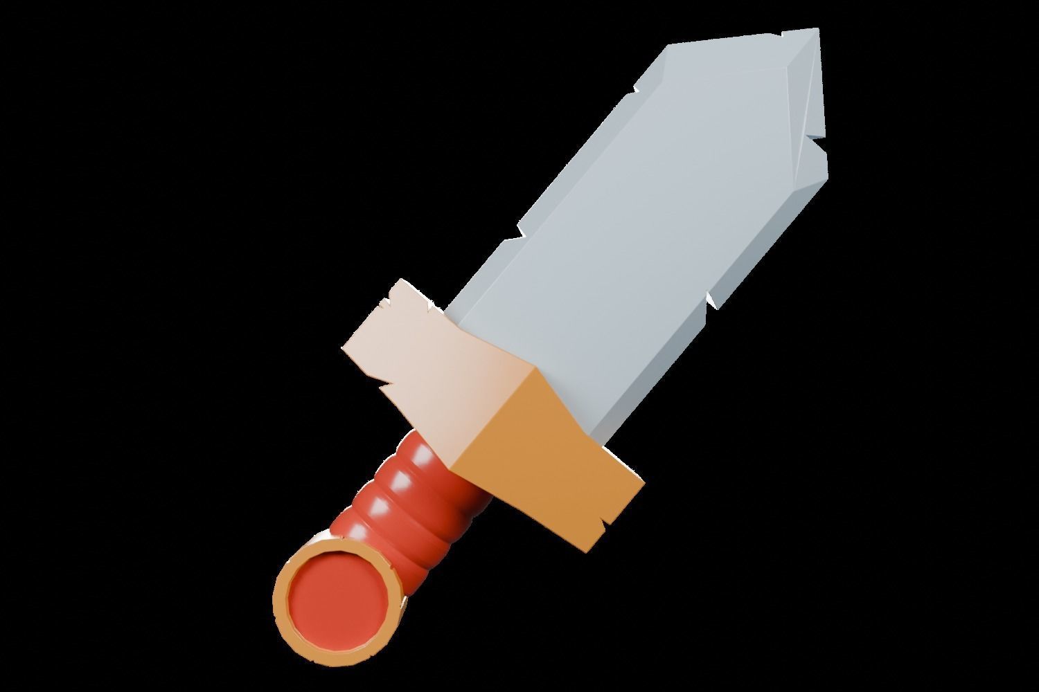 3D Sword Game asset Cartoon Low-poly 3D model_7