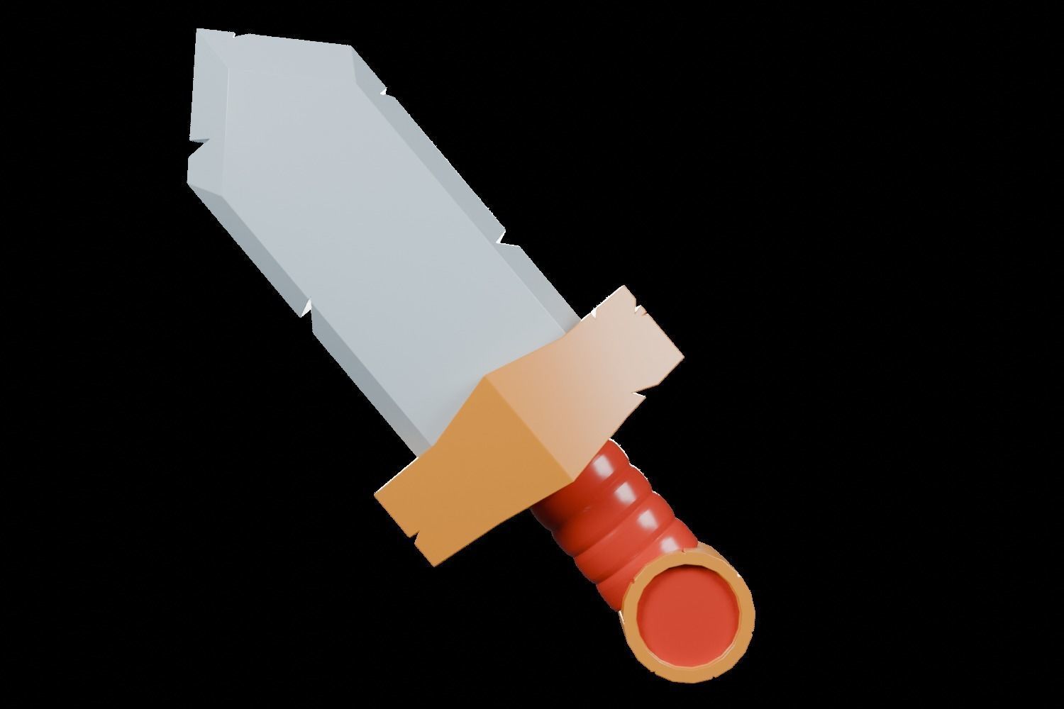 3D Sword Game asset Cartoon Low-poly 3D model_5