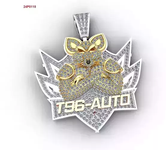 Men coat of arms pendant